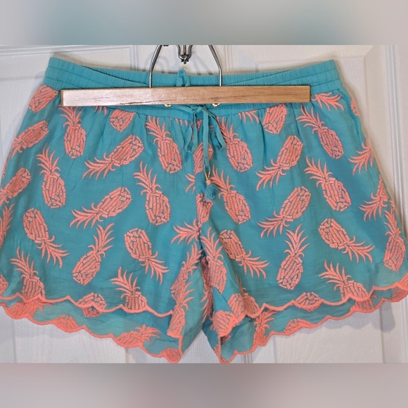 Lilly Pulitzer Pants - Lilly Pulitzer Teal and Pink Pineapple Shorts